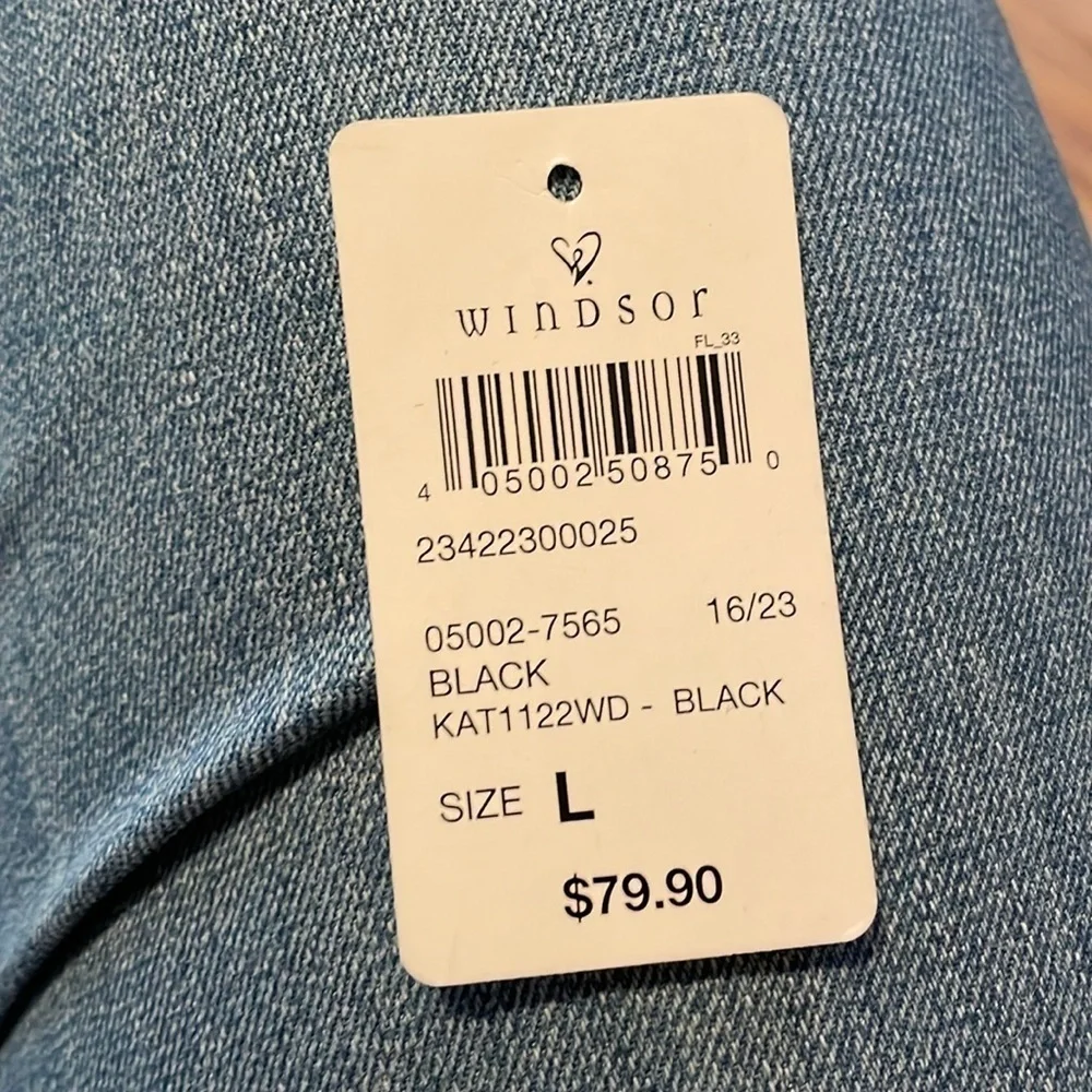 Windsor women’s size Large dress black nude lace velvet gown party maxi slit - Picture 8 of 10